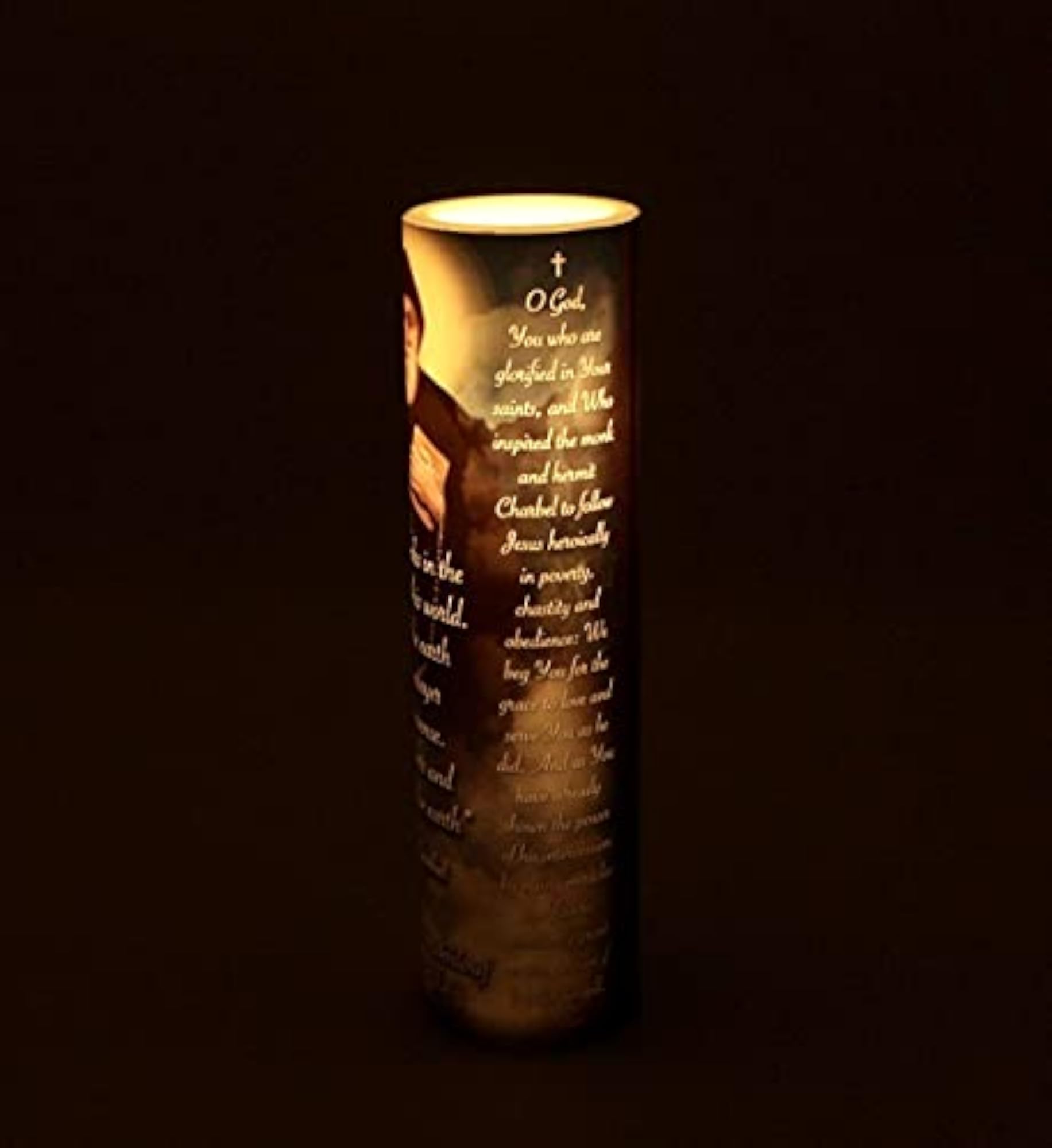 St. Benedict LED Devotional Prayer Candle Gift